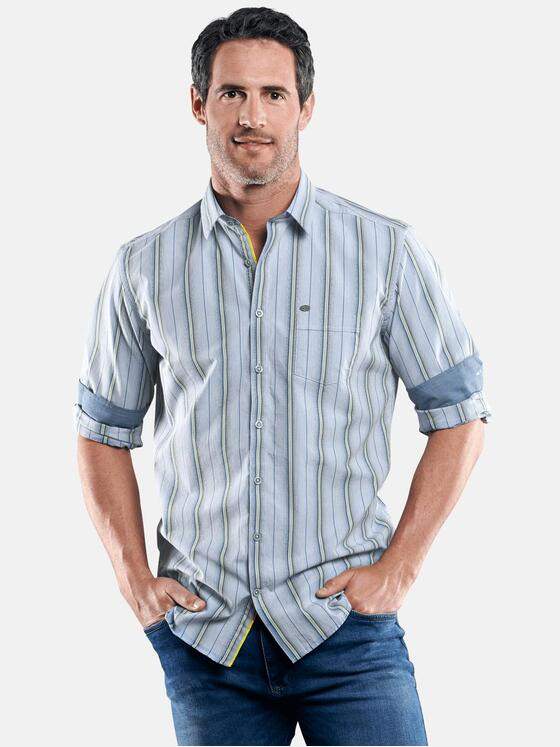 engbers Herren Sommerliches Streifenhemd Saphirblau 29478