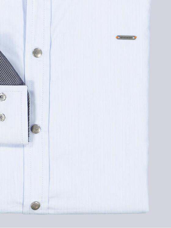 emilio adani Herren Langarm-Hemd regular Blau 35309