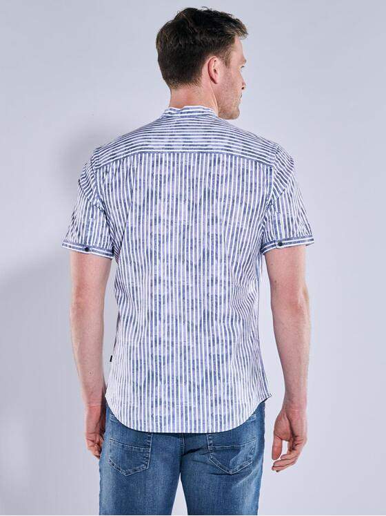 engbers Herren Kurzarm-Hemd gestreift Saphirblau 38954