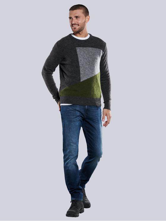 emilio adani Herren Rundhals Pullover Grau 33893