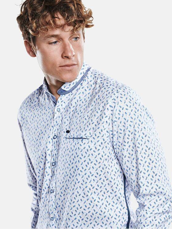 engbers Herren Elastisches Langarmhemd Saphirblau 30829