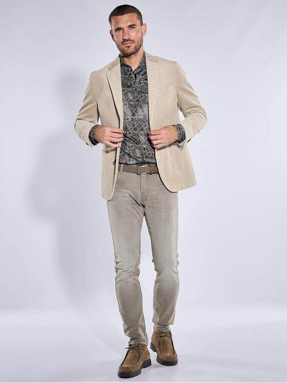 emilio adani Herren Sportives Sakko aus Cord Beige 40872