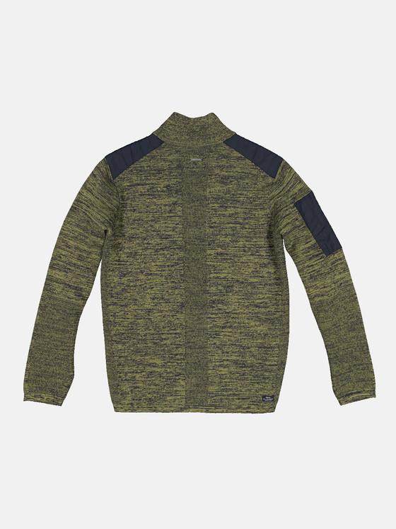 engbers Herren Pullover Troyerkragen Khaki 33930