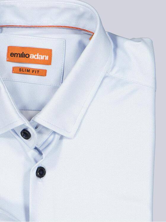 emilio adani Herren Langarm-Hemd aus Jersey Hellblau 36020