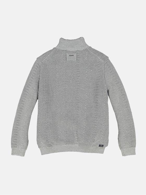 engbers Herren Strickjacke mit Teddykragen Silbergrau 33929