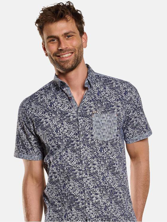engbers Herren Hemd kurzarm Blau 32216