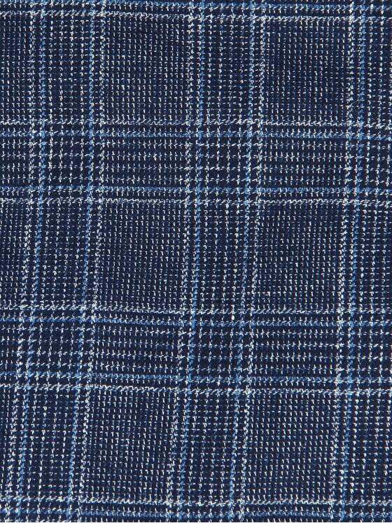 engbers Herren Kariertes Freizeit-Sakko aus hochwertigem Leinenmix Saphirblau 29130