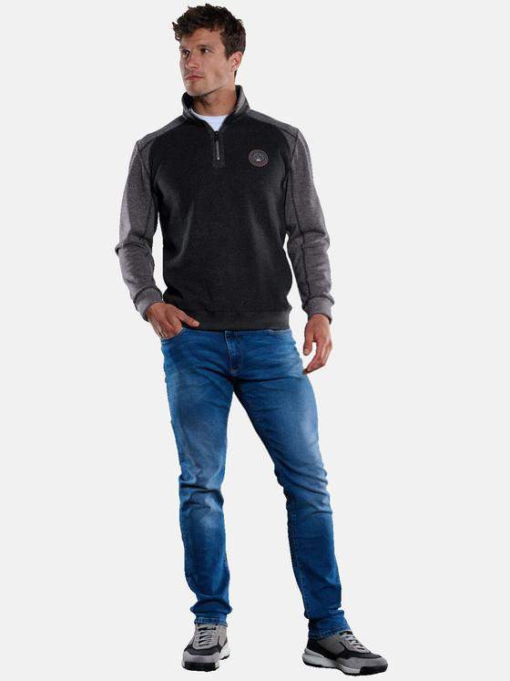 engbers Herren Sweatshirt mit Stehkragen Anthrazit 33829