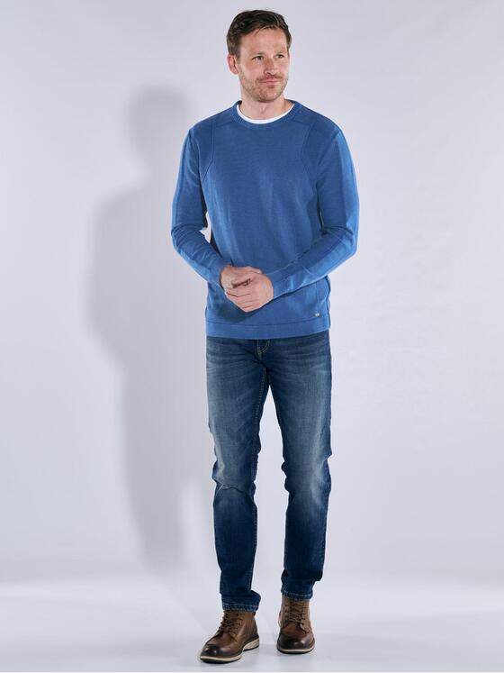 engbers Herren Pullover uni Blau 37336