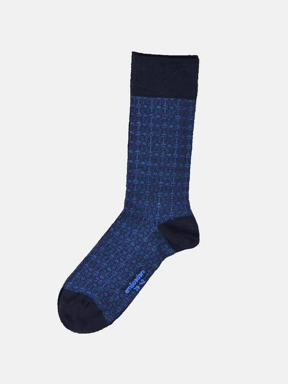 emilio adani Herren Formstabile Socken Blau 30619