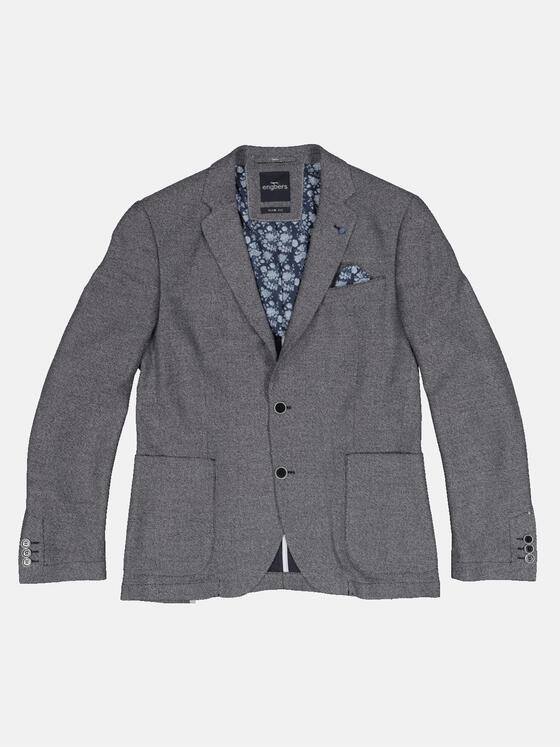 engbers Herren Freizeit-Sakko strukturiert Mittelblau 32600