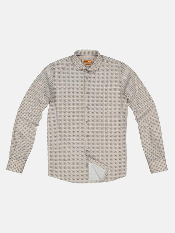 emilio adani Herren Funktions-Hemd gemustert Braun 32978