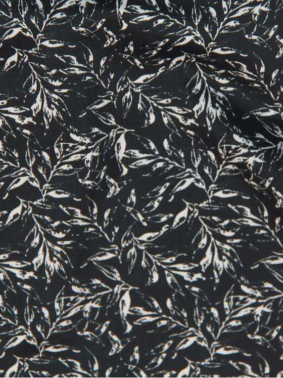 engbers Herren Langarmhemd mit floralem Muster Schwarz 30877