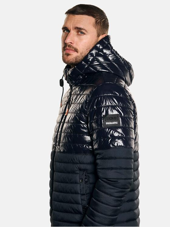 emilio adani Herren Steppjacke leicht glänzend Blau 32565