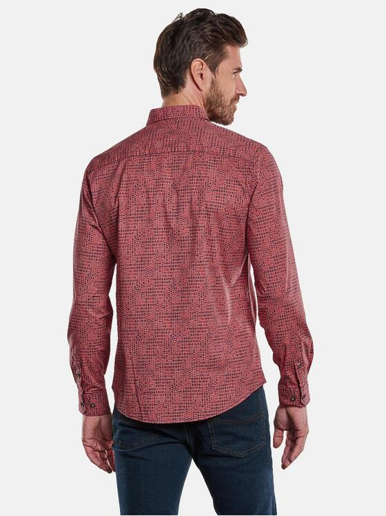 engbers Herren Hemd langarm Tomatenrot 34079