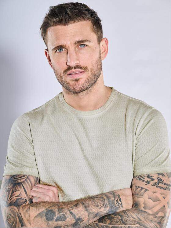 emilio adani Herren T-Shirt strukturiert Beige 38624