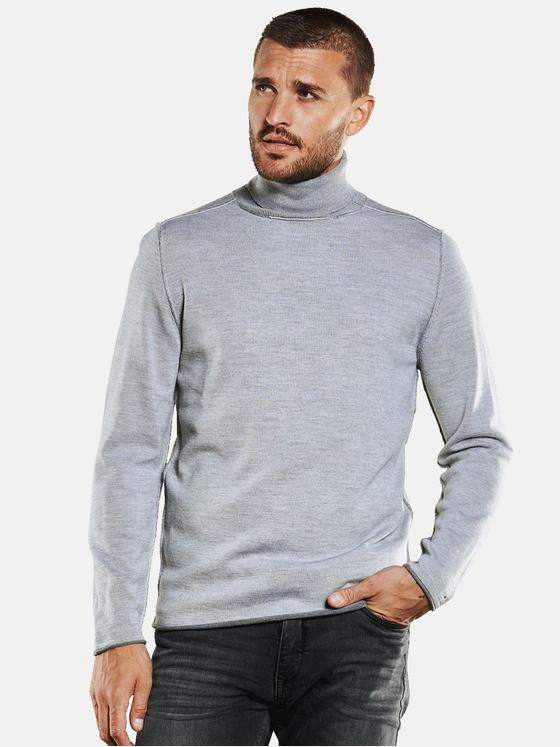 emilio adani Herren Pullover aus Merinowolle Grau 33845