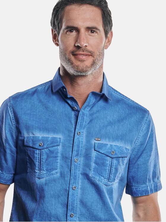 engbers Herren Hemd mit Waschungen Tuerkis 29940