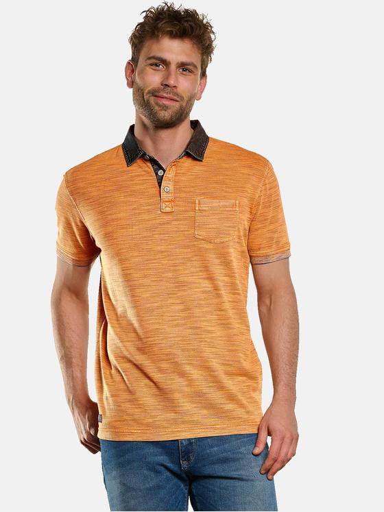 engbers Herren Polo-Shirt strukturiert Dunkelorange 33044