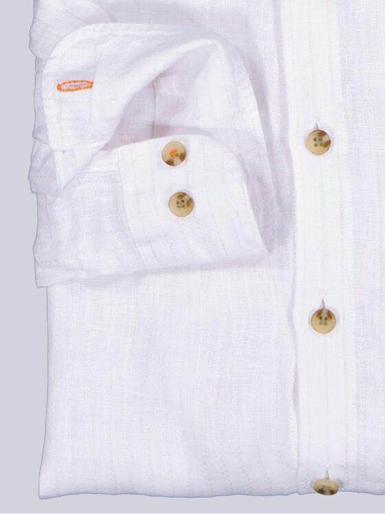 emilio adani Herren Hemd aus 100% Leinen Naturweiss 40337