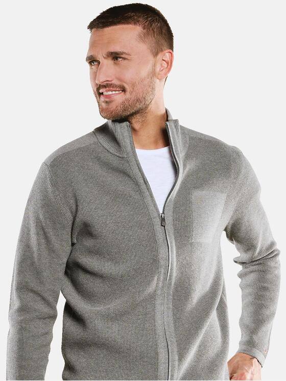 emilio adani Herren Strickjacke meliert Braun 33509