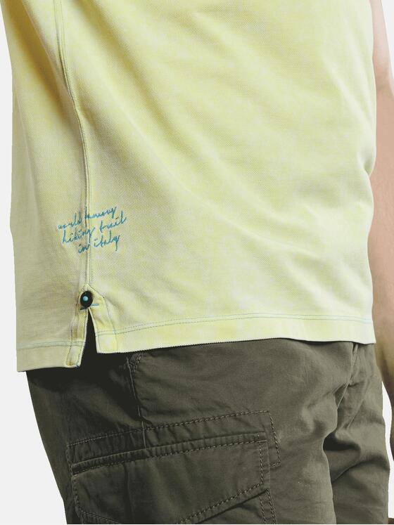 engbers Herren Poloshirt mit Kontrastdetails Zitronengelb 31539
