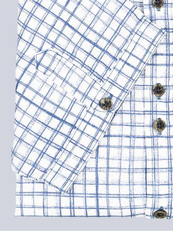 engbers Herren Kurzarm-Hemd kariert Brilliantblau 38491