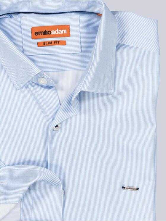 emilio adani Herren Funktionshemd langarm Blau 35553