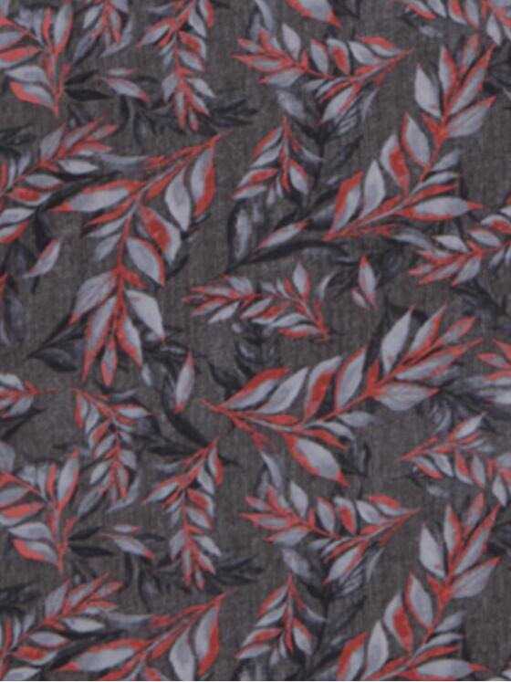 emilio adani Herren Langarm-Hemd mit All-Over-Print Rot 33346