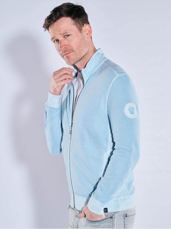 engbers Herren Sweatjacke mit Stehkragen Hellblau 38913