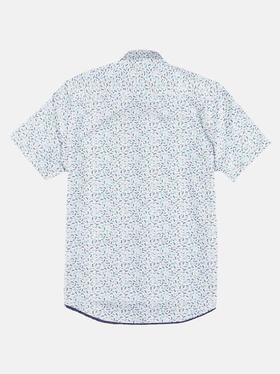 engbers Herren Modische Comfort-Stretch-Hemd mit Libellen-Print Blautuerkis 29636