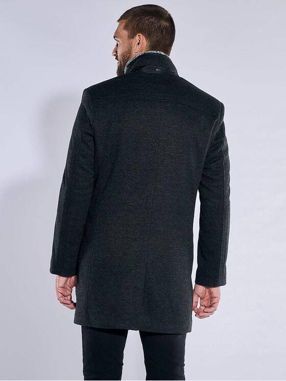 emilio adani Herren Mantel slim fit Schwarz 37579