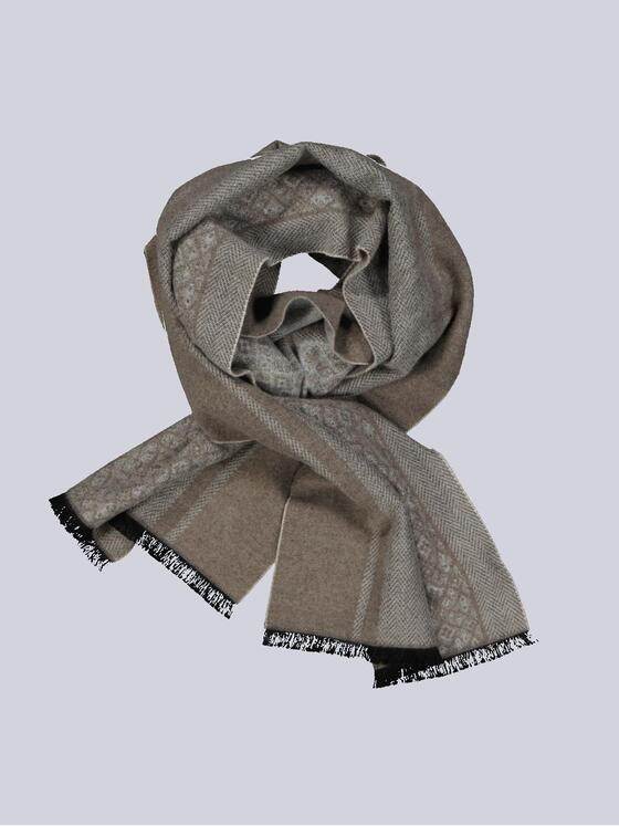 emilio adani Herren Schal mit Wollanteil Beige 35900