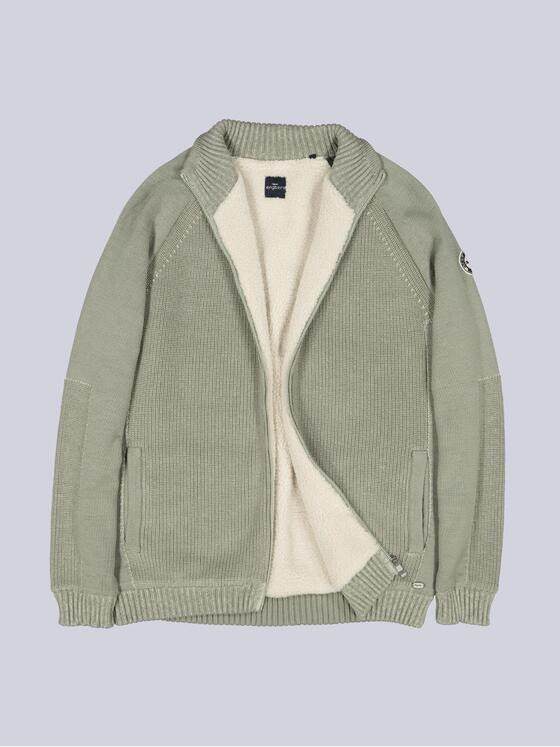 engbers Herren Strickjacke mit Innenfutter Hellgruen 39504