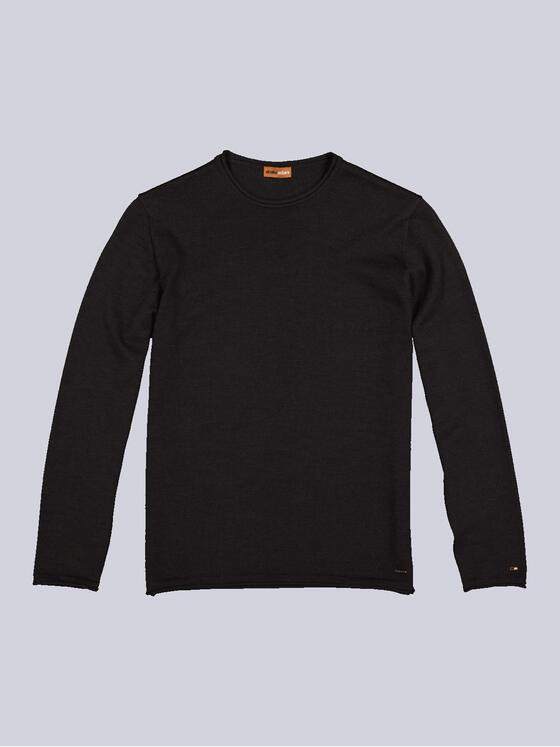 emilio adani Herren Pullover aus Merinowolle Braun 35704
