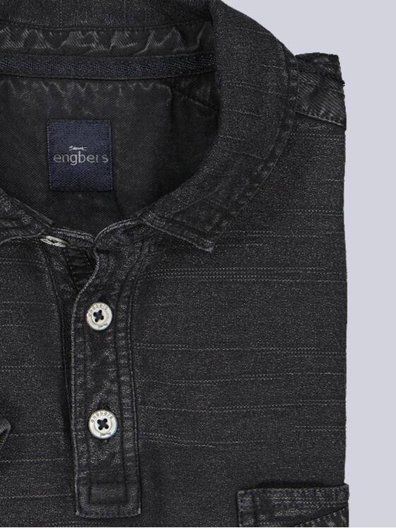 engbers Herren Polo-Shirt meliert Schwarz 38455