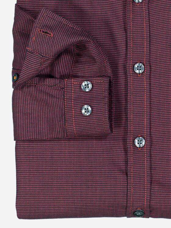 emilio adani Herren Hemd uni Magenta 37568