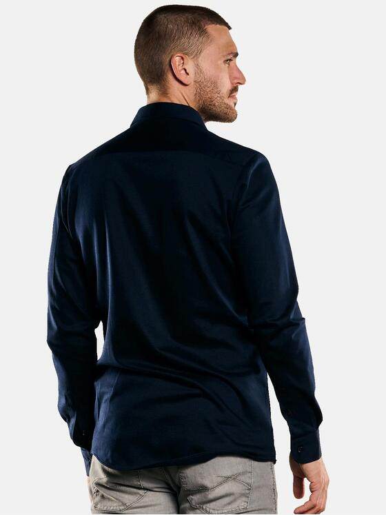 emilio adani Herren Hemd uni Blau 32938