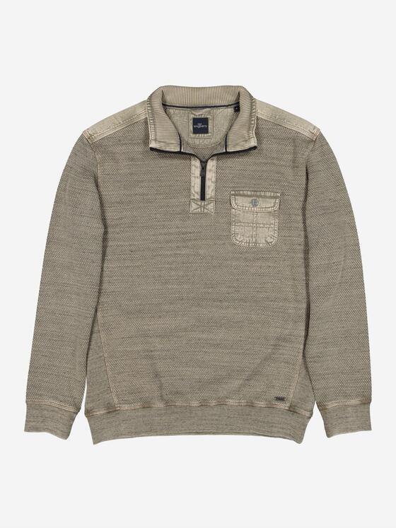 engbers Herren Sweatshirt mit Stehkragen Beige 37760