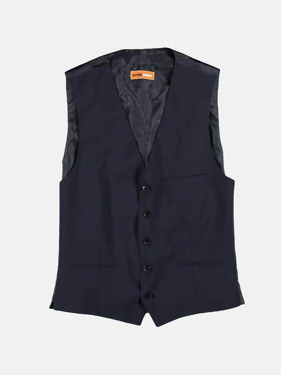 emilio adani Herren Anzug-Weste Blau 32506