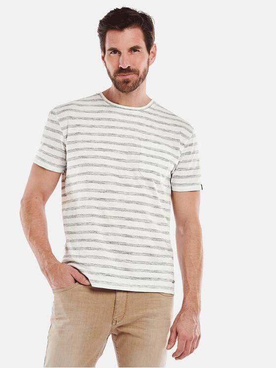 engbers Herren T-Shirt gestreift Beige 34538