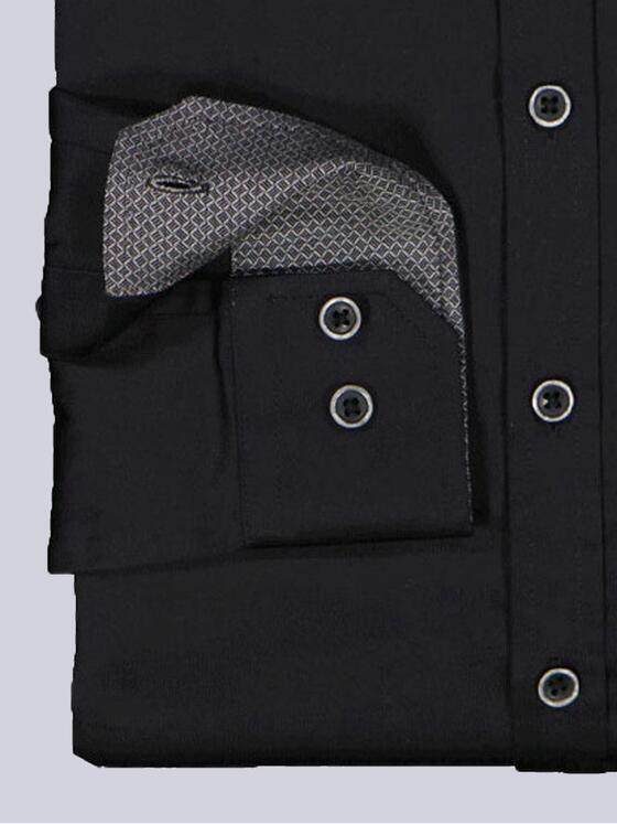 emilio adani Herren Langarm-Hemd "My Favorite" Schwarz 34061