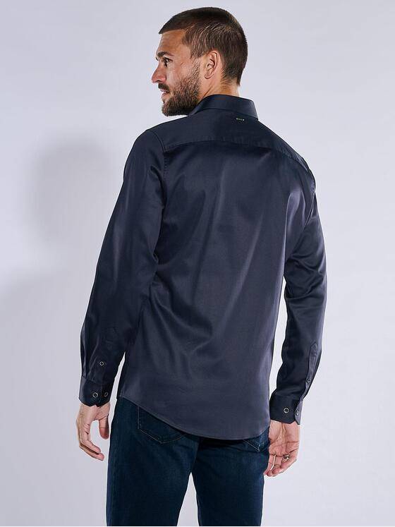 emilio adani Herren Langarm-Hemd "My Favorite" Saphirblau 35154