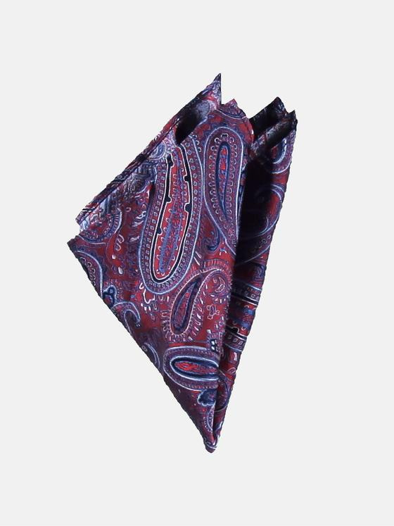 emilio adani Herren Modisches Einstecktuch mit Paisley-Muster Feuerrot 31393