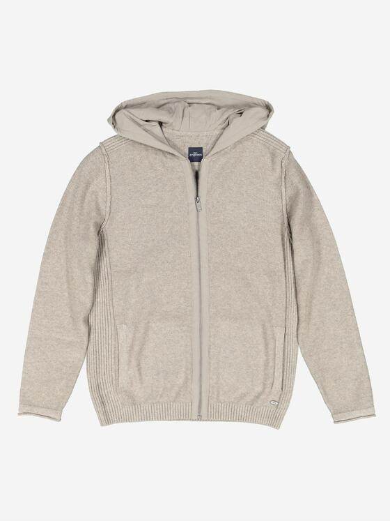 engbers Herren Strickjacke mit Kapuze Grau 37436