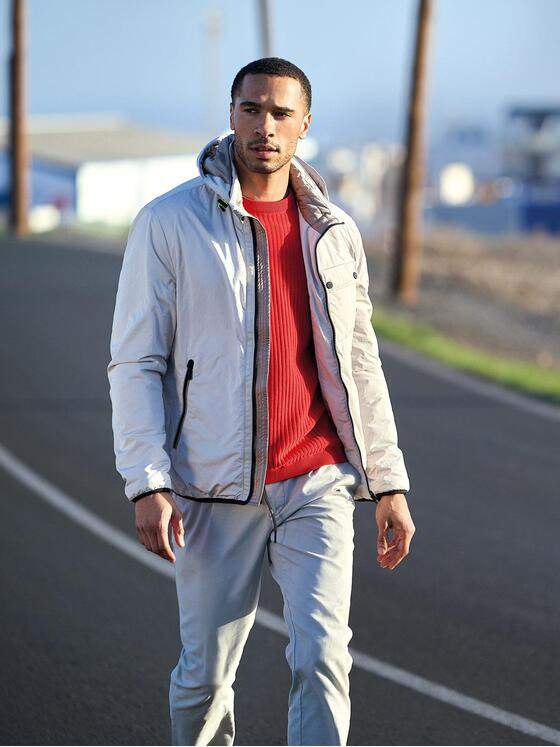 emilio adani Herren Jacke mit Funktionsdetails Weiß 38297