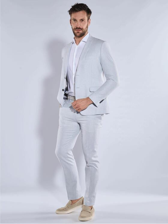 emilio adani Herren Anzug-Sakko mit Leinenanteil Blau 36544