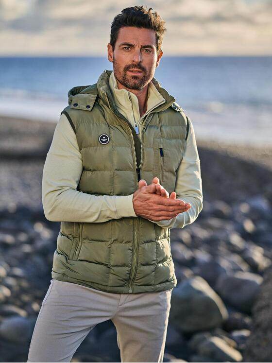 ENGBERS GERMANY Herren Steppweste mit Sorona Padding Hellgruen 38416