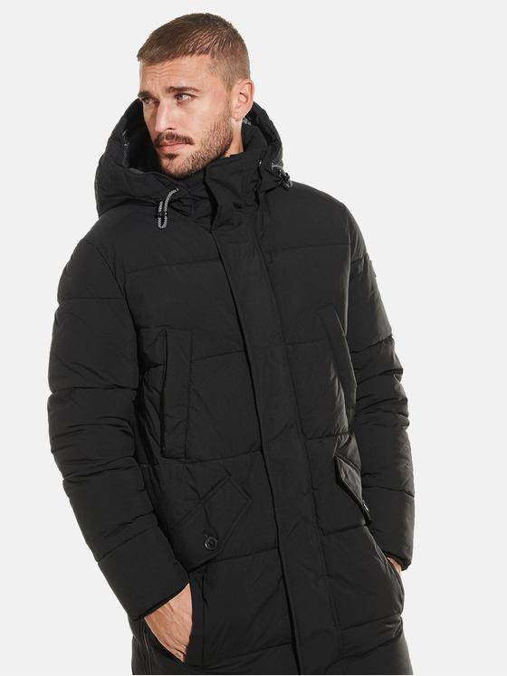 emilio adani Herren Steppmantel Schwarz 32310
