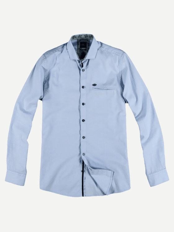 engbers Herren Hemd uni Hellblau 28804